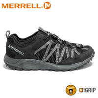 【MERRELL 美國 男 WILDWOOD AEROSPORT 水陸兩棲鞋《黑/灰》】ML036109//健行鞋/休閒鞋