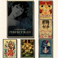Kon Satoshi Movie Kraft Poster Paprika/Perfect Blue Home Bar Cafe Modern Art Animation Collection Decor Wall Sticker Picture