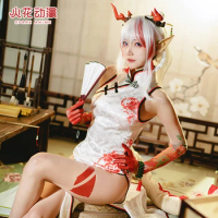 Arknights Nian Cosplay Costume Antique Game Set Pretty Lady Dress