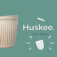 【Huskee】澳洲 咖啡豆殼環保杯 8oz/ 240ml(附杯蓋)