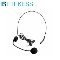 Retekess Mini Headset Microphone Condenser MIC for Voice Amplifier Speaker Professional Tour guide System Wireless F4512A