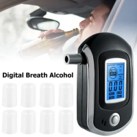 Alcohol Tester Mouthpieces Professional Digital Breath Breathalyzer LCD Dispaly Mini Breathalyzer Driving Breath Alcohol Tester