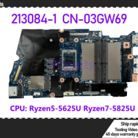 PCparts CN-03GW69 For DELL Inspiron 14 7425 Laptop Motherboard 213084-1 R5-5625U R7-5825U CPU DDR4 Mainboard MB 100% Tested