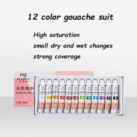12-color Gouache Paint Set for Beginners To Draw Gouache Children's Gouache Painting Tool Set Art Supplies