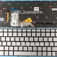 New Portuguese Teclado Swiss Tastatur UK QWERTY Keyboard for HP Spectre Pro x360 G1 x360 G2 Silver BACKLIT
