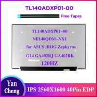 14“ Laptop LCD Screen TL140ADXP01-00 NE140QDM-NX1 for ASUS ROG Zephyrus G14 GA402RJ GA402RK 2560x1600 120Hz Display Panel 40pins