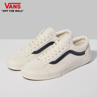 VANS 官方旗艦 Style 36 男女款米白色/深藍色條紋滑板鞋