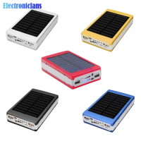 18650 Mobile Power Portable Solar Power Bank Charger DIY Box Materials LED Dual USB Charge Powerbank Cover Case for Phone