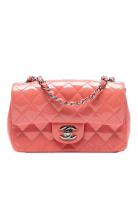Chanel 二手 Chanel 迷你長方形經典漆皮單翻蓋包