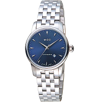 MIDO 美度 官方授權 永恆系列午夜藍機械女錶M76004151-鋼帶