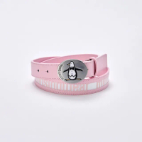【Munsingwear】企鵝牌 女款粉色特色企鵝釦精緻質感皮帶 MLTE0H01