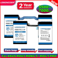LOSONCOER Battery 7000mAh C21P2001 For ASUS ROG Phone 5,5S Pro ZS673KS I005DA I005DB/ C21P2002 For ASUS Zenfone 8 Flip Battery
