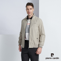 Pierre Cardin皮爾卡登 男款 都會休閒立領薄夾克外套-卡其色(5225663-84)