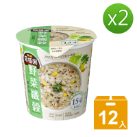 【金車/伯朗】高頓粥 野菜纖穀輕食粥-12杯/箱x2(共24入)