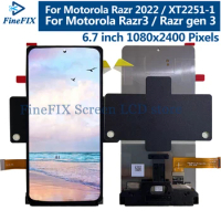 6.7"Original For Moto Razr 2022 LCD XT2251-1 Display+Touch Screen Digitizer For Motorola Razr gen 3 LCD For Motorola Razr 3 lcd