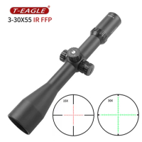 T-EAGLE Optics MR 3-30X55 FFP Airsoft Sight Tactical Hunting Rifle Scopes First Focal Plane with Side Parallax Wheel