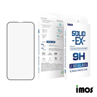 【iMos】iPhone 13 mini 5.4吋 9H康寧滿版黑邊玻璃螢幕保護貼(AGbc)