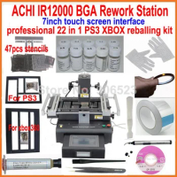 Professional ACHI IR12000 BGA rework station 3 heat zones reballing kit reball station for xbox360 ps3 WII game consoles repair