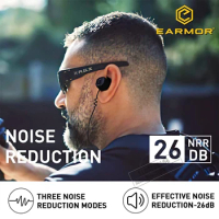 Earmor Electronic Noise Cancelling Earbuds Noise Cancelling Shooting Hearing Protection M20T Bluetooth Tactical Headset