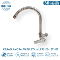 KLEITEN 117H3 Kran Angsa Stainless - Keran Angsa SUS304 - Keran Dapur Cuci Piring - Kran Tembok - Ke
