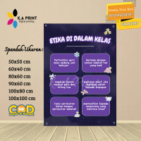 Cetak Spanduk Banner Etika Di Dalam Kelas Jadwal Piket Kelas & Jadwal Pelajaran Sekolah  MMT Bisa Re
