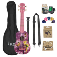 21 Inch Ukulele 4 Strings Hawaiian Guitar Purple Girl Guitarra Ukulele With Bag Strings Tuner Capo Guitar Parts &amp; Accessories