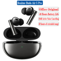 Official New Realme Buds Air 5 Pro Wireless Bluetooth Earphone 50dB Active Noise Cancelling 40 hours of extended range Headphone