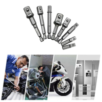 3/8Pcs Drill Socket Adapter Kit Impact Drill Extension Bit Socket Adapter Kit 1/4 3/8 1/2 Square Hea
