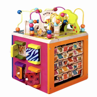 免運 btoys比樂繞珠玩具百寶箱木立方玩具寶寶四面體益智啟蒙兒童1歲+-快速出貨