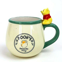 【震撼精品百貨】Winnie the Pooh 小熊維尼 迪士尼 小熊維尼 POOH 造型陶瓷馬克杯 (白玩偶款)*26534 震撼日式精品百貨