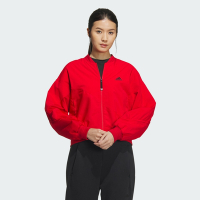 adidas 外套 女款 運動外套 立領外套 風衣外套 亞規 BOMBER JKT 紅 IM8873 (S2321)