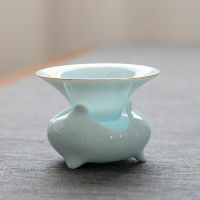 陶瓷茶濾功夫茶具配件青白瓷茶漏影青瓷不銹鋼過濾網茶漏斗濾茶器