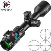 3-9X40 Riflescope Tactical Optical Rifle Scope RGB Button Cross Dot Sight Illuminated Retical Sight Hunting Level Scopes
