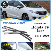 Window Visor for Honda Fit Jazz GP5 GP1 GK5 3 2014~2020 Car Accessories Rain Guard Deflector Windshield Rain Eyebrow Awning Trim