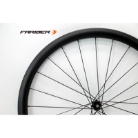 FARIDER Road Bycicle Disc Carbon Wheelset 40mm 50mm Ratchet System 36T HUB 700C Center lock steel spoke 14G23 Clincher tubless