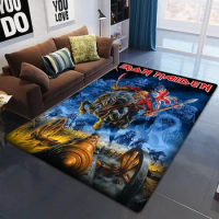 Rock band I-Iron M-Maiden Printed carpet living room bedroom carpet non-slip door mat photography props kawaii rug birthday gift
