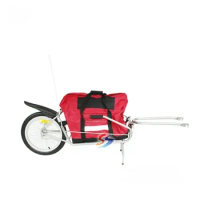 Single Wheel Bicycle Trailer, Can Load 66LB, Bike Luggage Wagon, 16inch Big Tyre Cargo