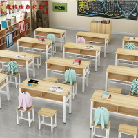 單人課桌椅輔導班課桌 家用 雙人桌椅套裝培訓學習桌椅凳廠家直銷