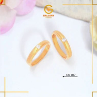 CINCIN NIKAH WEDDING RING EMAS PERMATA LIS GOLD EMAS ASLI KADAR 8K(375) & 16K(700) CK 107 - GALERI 2