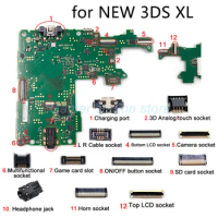 30pcs For New 3DS XL Motherboard Accessories Microphone LCD Connector Headphone jack compatible for NEW 3DS for NEW 3DS LL