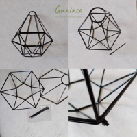 (Guninco) Kap Diamond Pendant Cage Lampu Hias Gantung Besi Fitting E27 Edison / Kap Lampu Gantung / 