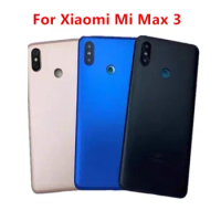 Max3 Housing For Xiaomi Mi Max 3 6.9" Metal Battery Back Cover Repair Replace Door Phone Rear Case + Camera Lens Side Buttons