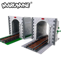 Marumine 433PCS Idea Train Tunnel Hill Cave MOC Building Blocks Set Exit/Entrance Model Set Mountain with Railway Track 53401