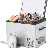 50L Compressor Mini Cooler Box Car Fridge Freezer Dual Zone Small Refrigerator for Store Food at Home Office Travel