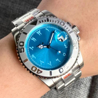 BLIGER SUB Ice Blue Japan NH35A Diving Mechanical Men Watch Waterproof Stinless Steel Sport Clock Sapphire Crystal 20bar Lume