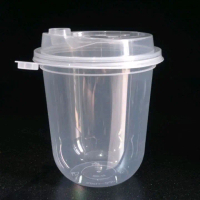 Cup Injection Ukuran 12 Oz dengan Tutup Transparan dan Desain Praktis untuk Minuman