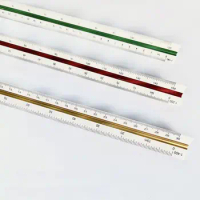 30cm Multi-color Triangular Scale Ruler Plastic Multi-functional Design Ruler for Architect Engineer Drafting Design Tool