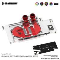 Barrow GPU BackPlate Block for Colorful Battle AX RTX 3070 Card, VGA Water Cooling Cooler Radiator, 5V 3Pin ARGB BS-COI3070Z-PA