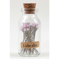 手作森林 sale 日本製 Liebe alles 品牌系列 罐裝 珠針 待針 玻璃瓶 50入 LA014 糖果