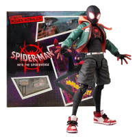 Action Figure Collection Sentinel Marvel Spiderman Sv Action Miles Morales Spider-Man Into The Spider Verse Figures Model Toys